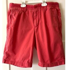 Gap Flat Front Cotton Twill Shorts in Coral - 30
